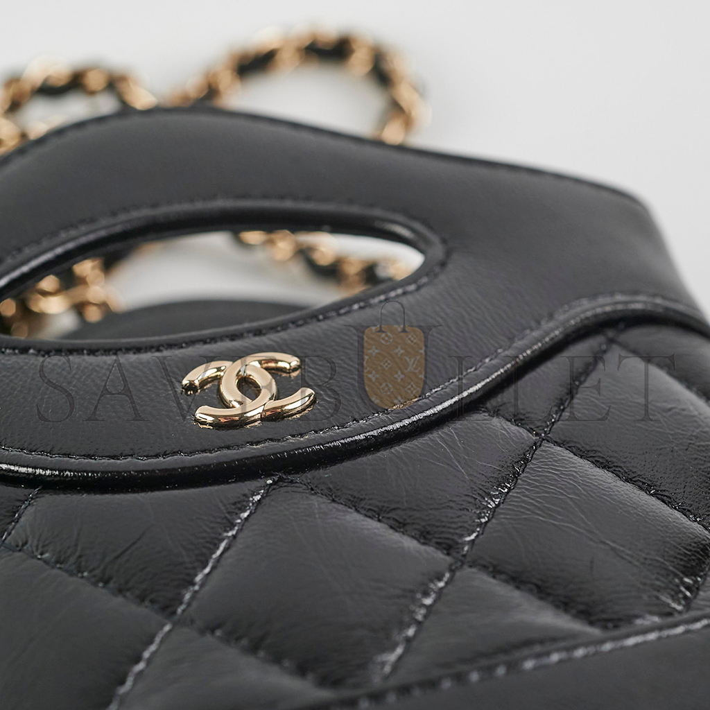 Ch*el master micro 31 24s crossbody bag black ap3924 (13.5*12*6cm)